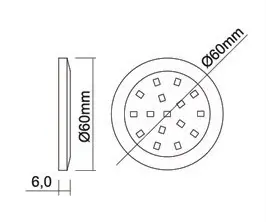 Светильники светильник palis-19-2 12v, 1,8w, 3000к серебристый, d60мм (круг)