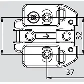 Петли мебельные DTC монтажная планка dtc pivot-star, h=0мм, snap-on 3d