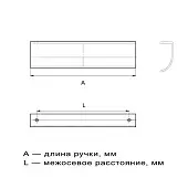 Ручки мебельные разные ручка-профиль handy, 824мм, матовый черный