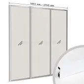 Комплекты ламинированного профиля компл. профиля-купе fit оптима на 3 двери (ширина шкафа 1801-2750 мм), белый глянец