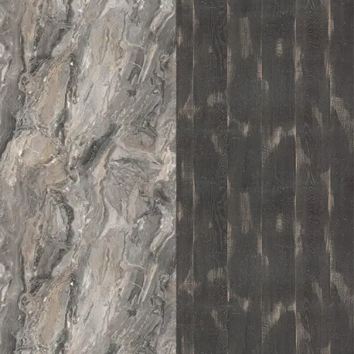 Стеновая панель ДСП EGGER чиполлино серый/дуб хэлфорд чёрный, стеновая панель egger 4100х640х8мм