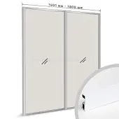 Комплекты ламинированного профиля компл. профиля-купе fit оптима на 2 двери (ширина шкафа 1401-1800 мм), белый глянец