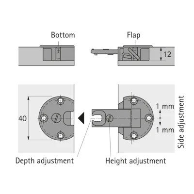 Петли мебельные Hettich (Германия) петля hettich для откидных створок markant 11