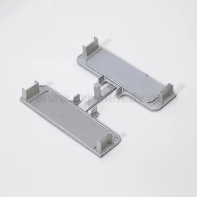 Серебро комплект заглушек для c-образного профиля, сплошные, серебряный пластик