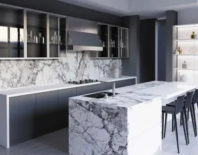 Заказные стеновые панели SLOTEX brazilian marble  (градиентный декор), стеновая панель slotex, 3000х600х10 мм