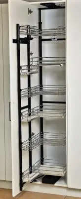 Кухонные корзины, бутылочницы комплект умная дверь hafele elegance, антрацит, в базу 600мм, высота 1200-1500 мм