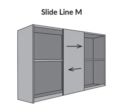 Комплекты раздвижных дверей Hettich комплект фурнитуры slide line m для 1 двери, ширина до 2,5м