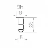SLIM Графит браш пв профиль вертикальный slim 5600мм графит браш