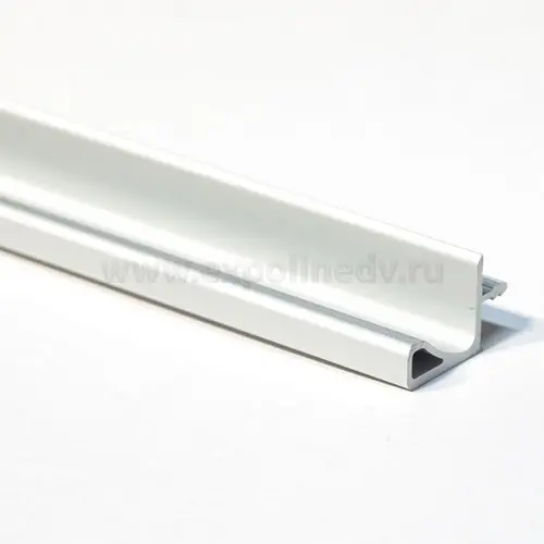 Серебристый профиль горизонтальный для полок (16мм) 4100 мм, алюминий