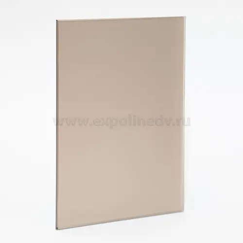 Стекло интерьерное AGC полосы стекло matelac silver bronze, 4мм (900*2550) с плёнкой