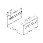Корзины сетчатые корзина выдвижная для белья umm 450-590*500*170мм с напр., серый