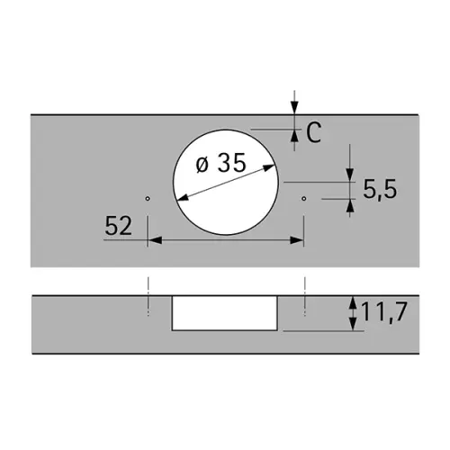 Петли мебельные Hettich (Германия) петля hettich intermat накладная 110°, push to open