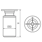 Опоры кухонные опора регулируемая н 80-100 мм, хром
