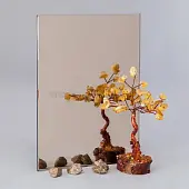 Зеркало AGC полосы зеркало mirox 3g bronze, влагостойкое, 4мм (900*2550) с плёнкой