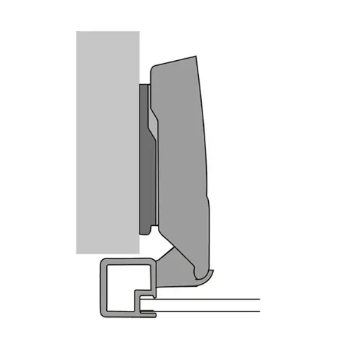 Петли мебельные Hettich (Германия) петля мебельная hettich sensys, накладная 95° для алюминиевых рам, черный обсидиан