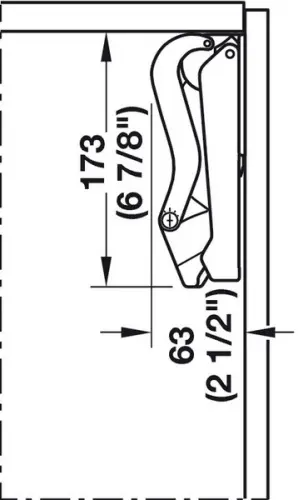 Подъемники поворотные подъемник hafele free space 1.11 модель b, серый