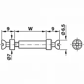 Hafele Rafix дюбель hafele rafix 7x16-22мм, двойной