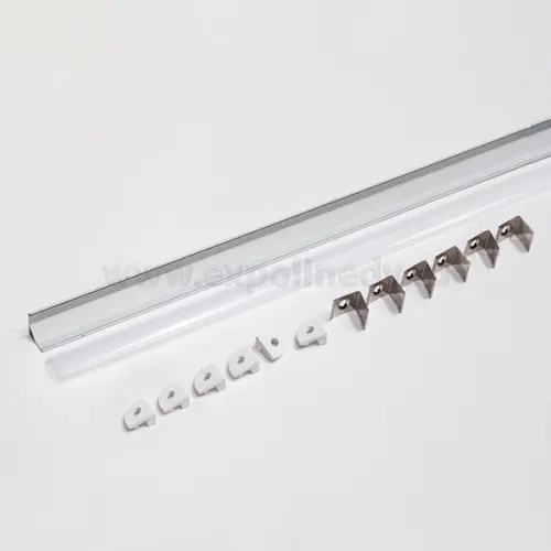 Профиль для светодиодных лент профиль gls 3.0м угловой 1616e для led-ленты с рассеивателем, алюминий
